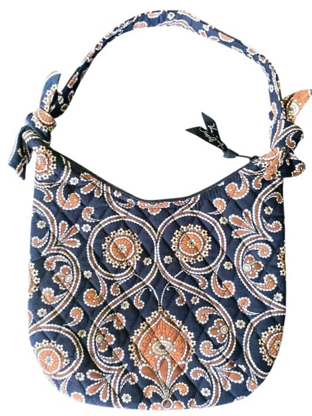 Vera Bradley Caffe Latte Olivia Small Hobo Purse Dark Floral Whimsigoth Retired